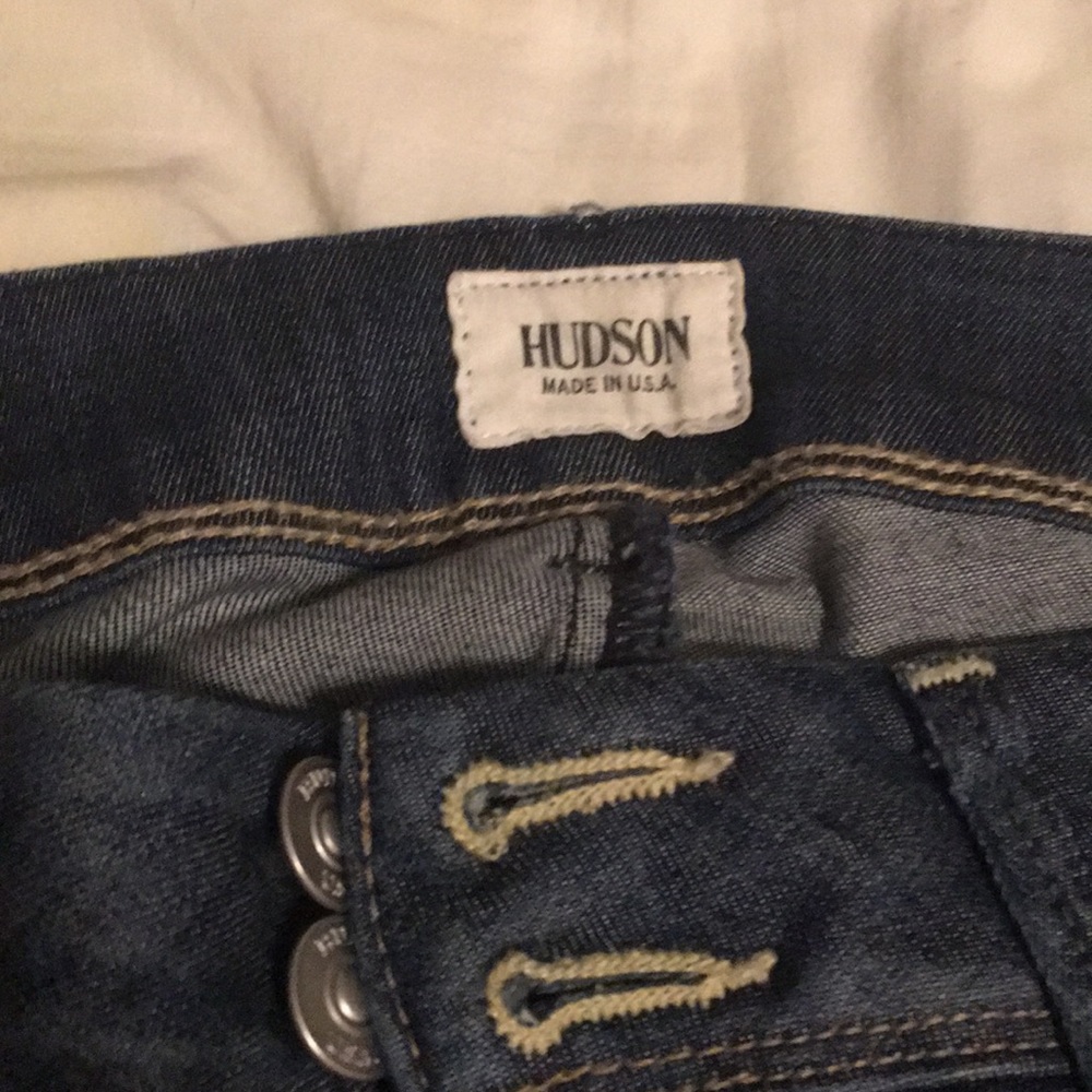 Hudson light wash ripped skinny jeans